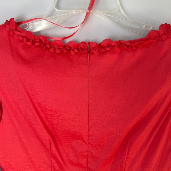 NWT Sandra Darren Pink/Coral Dress Size 6 - Picture 12 of 12